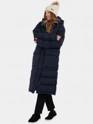 Płaszcz Zimowy Damski Fundango Sabina. Niebieskie płaszcze FUNDANGO, na zimę, l, bez wzorów, z poliesteru, biznesowe, bez kaptura. Za 499.00 zł.