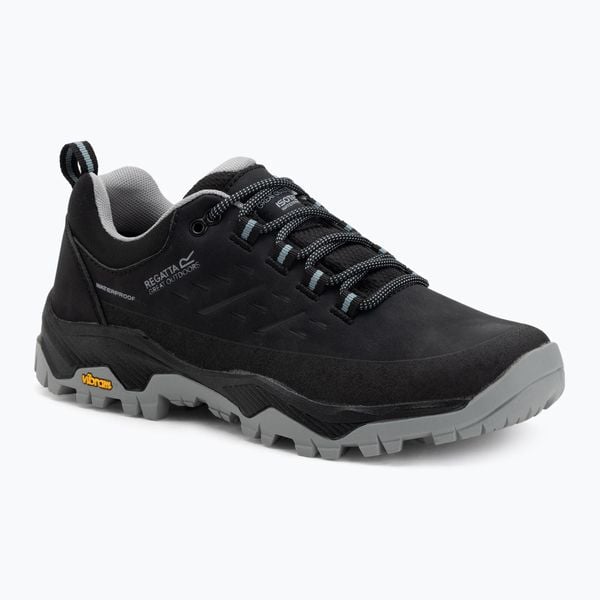 Damskie buty Blake Low. Czarne buty trekkingowe Regatta, bez wzorów, z gumy, bez zapięcia. Za 399.99 zł.