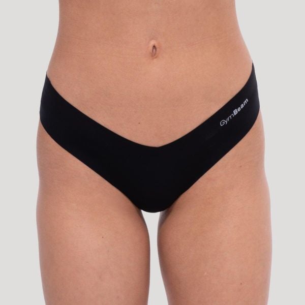 Figi damskie bezszwowe Comfy 3Pak. Czarne figi GYMBEAM, bez wzorów, z elastanu. Za 77.90 zł.