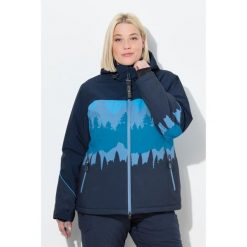 Damskie Kurtka funkcyjna górski motyw wodoodporna z kapturem. Niebieskie kurtki Ulla Popken, plus size, bez wzorów, z elastanu, z kapturem. Za 739.99 zł.