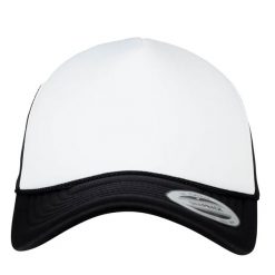 Czapka Z Daszkiem Foam Curved Peak Trucker Cap. Białe czapki z daszkiem FLEXFIT, bez wzorów, z materiału. Za 54.99 zł.