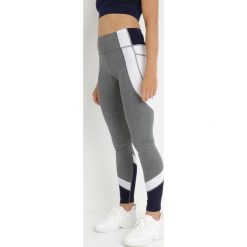 Szaro-Granatowe Legginsy Andromela. Szare legginsy Born2be, bez wzorów, z dzianiny. W wyprzedaży za 55.99 zł.