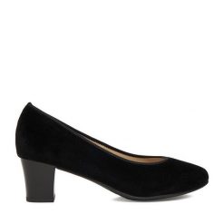 Czółenka Rieker. Czarne czółenka Rieker, bez wzorów, bez obcasa, bez zapięcia. Za 339.99 zł.
