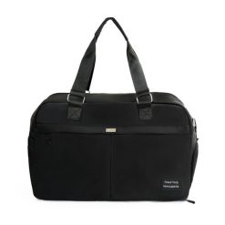 Materiałowa torba podróżna Solier SM04 VEA Black. Czarne torby podróżne bez wzorów, z materiału, na ramię, duże. Za 66.99 zł.