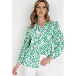 Zielona Koszula Amathastis. Zielone koszule Born2be, l, z aplikacjami, z jeansu, eleganckie, bez kołnierzyka, bez ramiączek. W wyprzedaży za 87.99 zł.