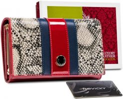 Portfel skórzany Peterson [DH] PTN ST-466 RED czerwony. Czerwone portfele Peterson, z aplikacjami, ze skóry. Za 124.00 zł.