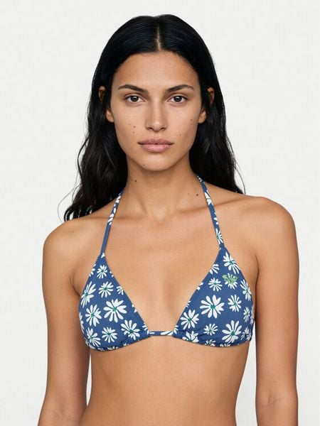Roxy Góra od bikini Printed Essentials Tiki Tri ERJX305695 Niebieski. Niebieskie bikini Roxy, bez wzorów, z syntetyku. Za 104.99 zł.