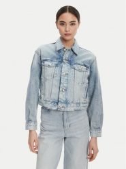 Calvin Klein Jeans Kurtka jeansowa 90s LV047C791G Niebieski Relaxed Fit. Niebieskie kurtki Calvin Klein Jeans, m, bez wzorów, z bawełny, bez kaptura. Za 369.99 zł.