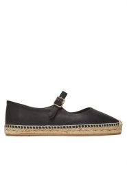Castañer Espadryle Pepa/250 025701 Czarny. Czarne espadryle Castañer, bez wzorów, ze skóry, bez obcasa. Za 479.99 zł.