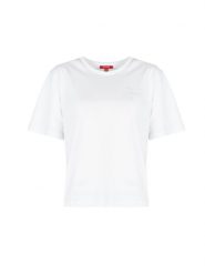Guess T-Shirt "Noley" | Q2GI48KAK90 | Kobieta | Biały. Białe t-shirty Guess, xs, z aplikacjami, z bawełny, klasyczne, bez kołnierzyka, bez ramiączek. W wyprzedaży za 119.00 zł.