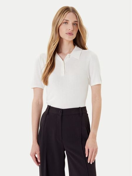 Calvin Klein Sweter LV044C341G Biały Regular Fit. Białe swetry Calvin Klein, s, bez wzorów, z wiskozy, bez ramiączek. Za 239.99 zł.