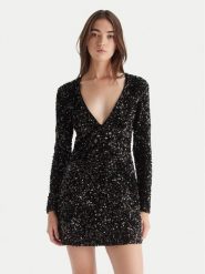 Bardot Sukienka koktajlowa Eida 60054DB Czarny Regular Fit. Czarne sukienki Bardot, bez wzorów, z syntetyku, wizytowe, bez kołnierzyka, bez ramiączek. Za 729.99 zł.
