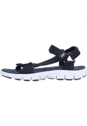 Sandały damskie Cruz Bernao Lite. Niebieskie sandały CRUZ, bez wzorów, z materiału, eleganckie, bez obcasa, bez zapięcia. Za 251.60 zł.