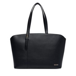 Torebka HUGO. Czarne shopper bag Hugo, bez wzorów, bez dodatków. Za 699.99 zł.