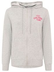 Zwillingsherz Bluza "Feel Good Club" w kolorze szarym rozmiar: S/M. Szare bluzy Zwillingsherz, m, bez wzorów, z bawełny, bez ramiączek, bez kaptura. Za 130.99 zł.