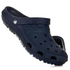 Klapki sportoweCrocs CROCBAND. Niebieskie klapki Crocs, bez wzorów, bez obcasa, bez zapięcia. W wyprzedaży za 99.00 zł.