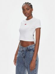Hugo T-Shirt Deluisa_1 50508636 Biały Slim Fit. Białe t-shirty Hugo, xxl, bez wzorów, z bawełny, bez kołnierzyka, bez ramiączek. Za 149.99 zł.