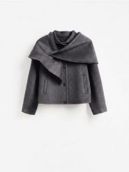 Kurtka z wełną - ciemnoszary. Szare kurtki Reserved, l, bez wzorów, z tkaniny, bez kaptura. Za 399.99 zł.
