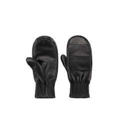 Rękawiczki damskie Barts Bailee. Czarne rękawiczki Barts, bez wzorów, ze skóry, eleganckie. Za 259.50 zł.
