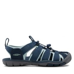 Sandały Keen. Niebieskie sandały Keen, bez wzorów, sportowe, bez obcasa, bez zapięcia. Za 519.99 zł.