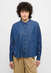 Damska Koszula Mustang Style Ruby Denim Blue 1015420 5000 840. Czerwone koszule Mustang, l, bez wzorów, z denimu, bez kołnierzyka, bez ramiączek. Za 199.99 zł.