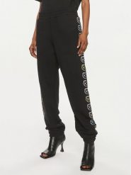 KARL LAGERFELD Spodnie dresowe 241W1052 Czarny Regular Fit. Czarne spodnie dresowe KARL LAGERFELD, bez wzorów, z bawełny. Za 489.99 zł.