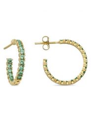 Luxenter Kolczyki-półkreole z cyrkoniami rozmiar: onesize. Żółte kolczyki Luxenter, z cyrkonią, srebrne. Za 126.99 zł.