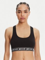 Just Cavalli Biustonosz top 78PAJU02 Czarny. Czarne biustonosze Just Cavalli, l, bez wzorów, z bawełny, bez kołnierzyka, bez ramiączek. Za 159.99 zł.