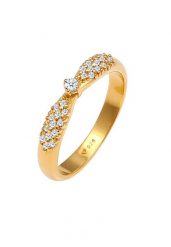 Elli DIAMONDS Damski zaręczynowy glamour z diamentami (0.16 ct) pozłacane srebro 925 Sterling Silver Pierścionki 1 ct. Szare pierścionki Elli DIAMONDS, z diamentem, pozłacane. Za 1,439.99 zł.