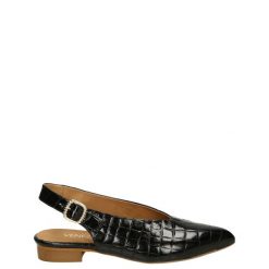 BALERINY Z NOSKIEM W SZPIC 8031 CROX NERO. Baleriny Venezia, bez wzorów, ze skóry, bez obcasa, bez zapięcia. Za 169.00 zł.