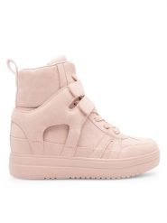 JENNY Botki Ayva WS5829-04 Różowy. Czerwone botki Jenny, bez wzorów, ze skóry, bez obcasa, na koturnie, bez zapięcia. Za 135.99 zł.