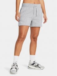 Under Armour Szorty sportowe Rival Fleece Short 1382723-011 Szary Loose Fit. Szare szorty sportowe Under Armour, bez wzorów, z bawełny, na fitness i siłownię. Za 99.99 zł.