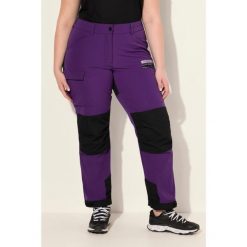 Damskie Hybrydowe spodnie trekkingowe HYPRAR odblaski pasek na rzep. Fioletowe spodnie dresowe Ulla Popken, bez wzorów, z bawełny, długie. Za 480.99 zł.