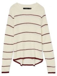 Vero Moda Sweter w kolorze czerwono-kremowym rozmiar: M. Brązowe swetry Vero Moda, m, bez wzorów, ze splotem, bez ramiączek. Za 83.42 zł.