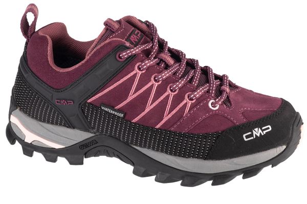 Damskie buty trekkingowe CMP Rigel. Brązowe buty trekkingowe CMP, bez wzorów, z materiału, bez zapięcia, trekkingowe. Za 328.88 zł.