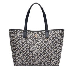 Torebka Tommy Hilfiger. Niebieskie shopper bag Tommy Hilfiger, bez wzorów, bez dodatków. Za 699.99 zł.