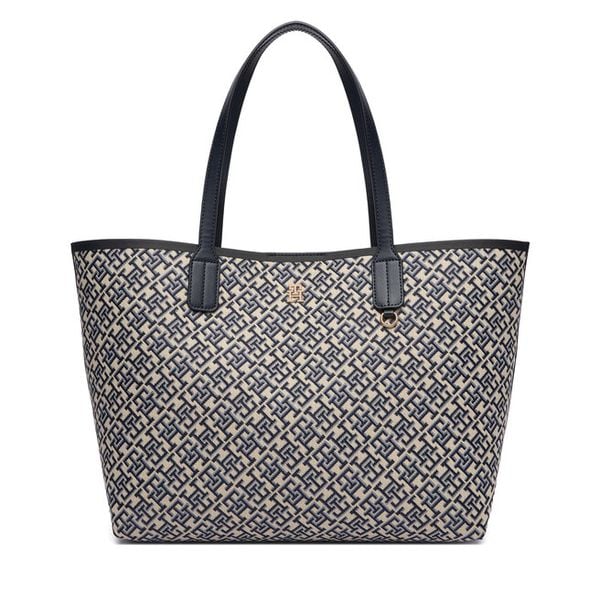 Torebka Tommy Hilfiger. Niebieskie shopper bag Tommy Hilfiger, bez wzorów, bez dodatków. Za 699.99 zł.