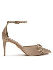 Steve Madden Szpilki Last Dance 11005297 Beżowy. Brązowe szpilki Steve Madden, bez wzorów, z materiału, bez obcasa, na szpilce, bez zapięcia. Za 599.99 zł.