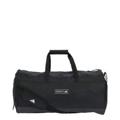 TORBA 3 STRIPES WEEKENDER DUFFEL BAG MEDIUM. Czarne torby sportowe adidas, bez wzorów, z materiału. Za 199.00 zł.