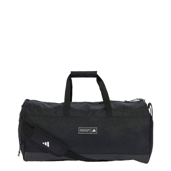 TORBA 3 STRIPES WEEKENDER DUFFEL BAG MEDIUM. Czarne torby sportowe adidas, bez wzorów, z materiału. Za 199.00 zł.