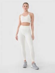 4F Legginsy treningowe bezszwowe damskie - białe M/L. Białe legginsy 4f, bez wzorów, z dzianiny, klasyczne. W wyprzedaży za 99.99 zł.