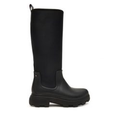 Kalosze Tommy Hilfiger. Czarne kalosze Tommy Hilfiger, bez wzorów, bez zapięcia. Za 449.99 zł.