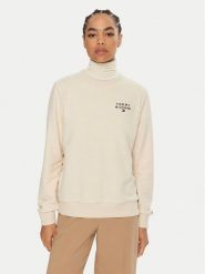 Tommy Hilfiger Bluza UW0UW04521 Beżowy Regular Fit. Brązowe bluzy Tommy Hilfiger, l, bez wzorów, z bawełny, bez kaptura. Za 179.99 zł.