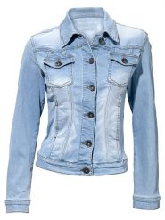 Heine Kurtka dżinsowa w kolorze błękitnym rozmiar: 46. Niebieskie kurtki Heine, bez wzorów, bez kaptura. Za 173.99 zł.