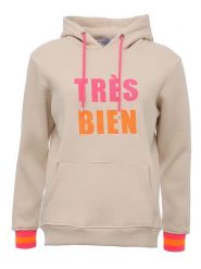 Zwillingsherz Bluza "Keira" w kolorze beżowym rozmiar: S/M. Brązowe bluzy Zwillingsherz, m, bez wzorów, z bawełny, bez ramiączek, z kapturem. Za 154.43 zł.