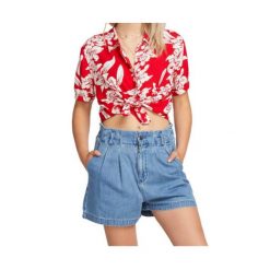Koszula turystyczna damska Volcom Aloha Ha. Czerwone koszule Volcom, s, bez wzorów, z wiskozy, casualowe, bez kołnierzyka, bez ramiączek. Za 172.00 zł.