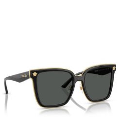 Okulary przeciwsłoneczne Versace. Czarne okulary przeciwsłoneczne Versace, bez wzorów. Za 1,239.00 zł.