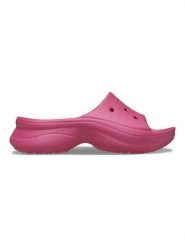 Crocs Klapki "Bae" w kolorze różowym rozmiar: 41/42. Różowe klapki Crocs, bez wzorów, klasyczne, z otwartym noskiem, bez obcasa, bez zapięcia. Za 147.31 zł.