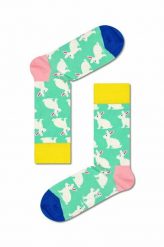 Happy Socks skarpetki Bunny kolor turkusowy. Niebieskie skarpetki Happy Socks, bez wzorów. Za 49.99 zł.