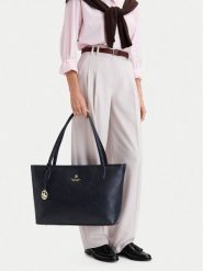 Beverly Hills Polo Club Torebka CEO-BHPC-L-013-10 Granatowy. Niebieskie torebki klasyczne Beverly Hills Polo Club, bez wzorów, ze skóry, bez dodatków. Za 219.99 zł.